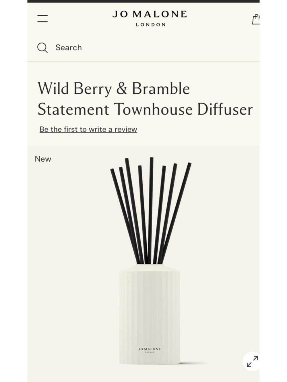 Jo Malone Wild Berry & Bramble Reed Diffuser Oil Set 750 Ml/25.4 Fl. Oz. NIB